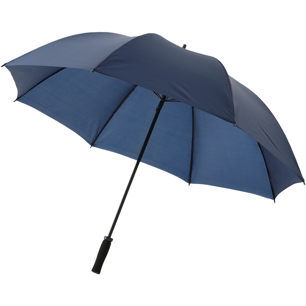 Логотрейд pекламные подарки картинка: Зонтик-трость Yfke 30" с ручкой из ЭВА, темно-синий
