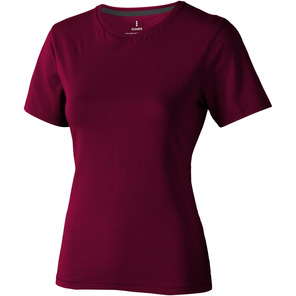 Лого трейд pекламные подарки фото: Женская футболка с короткими рукавами Nanaimo, темно-красный