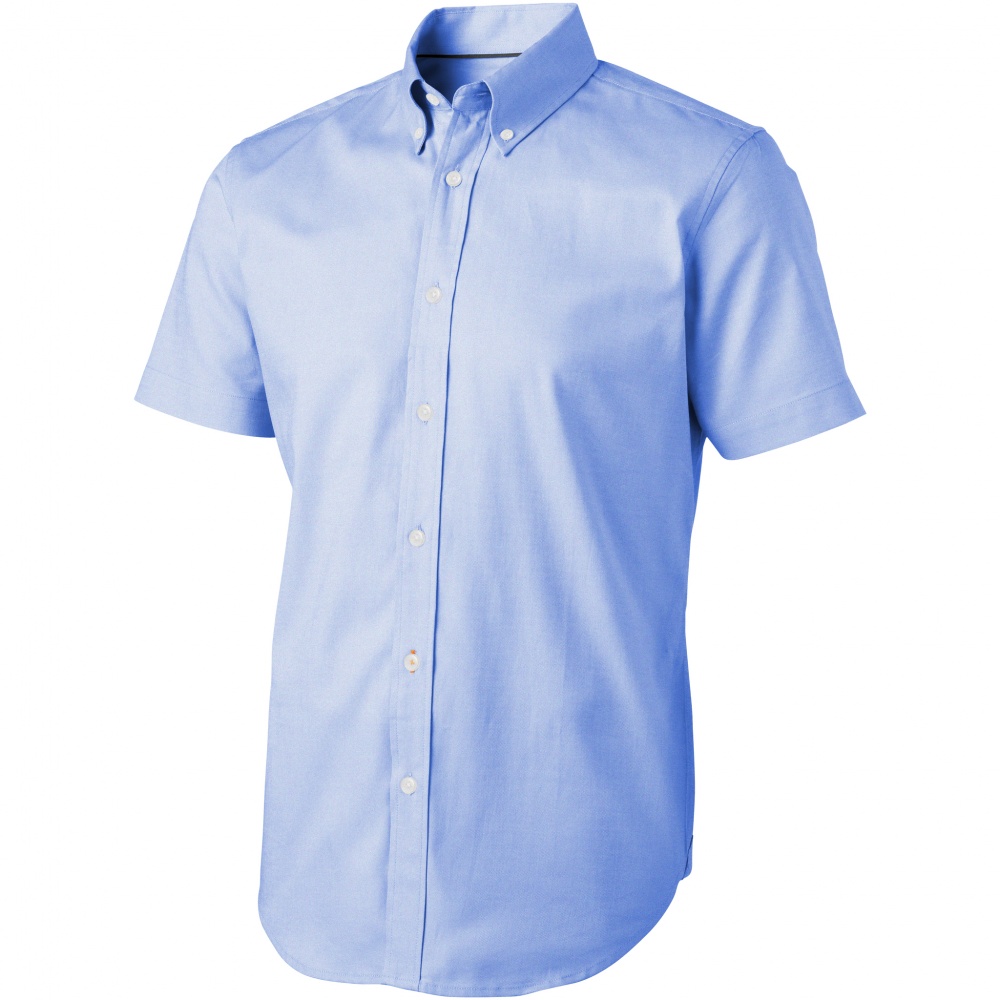 Лого трейд pекламные подарки фото: Рубашка с короткими рукавами Manitoba, голубой