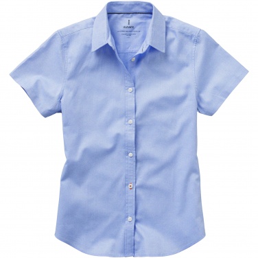 Логотрейд pекламные продукты картинка: Женская рубашка с короткими рукавами Manitoba, голубой