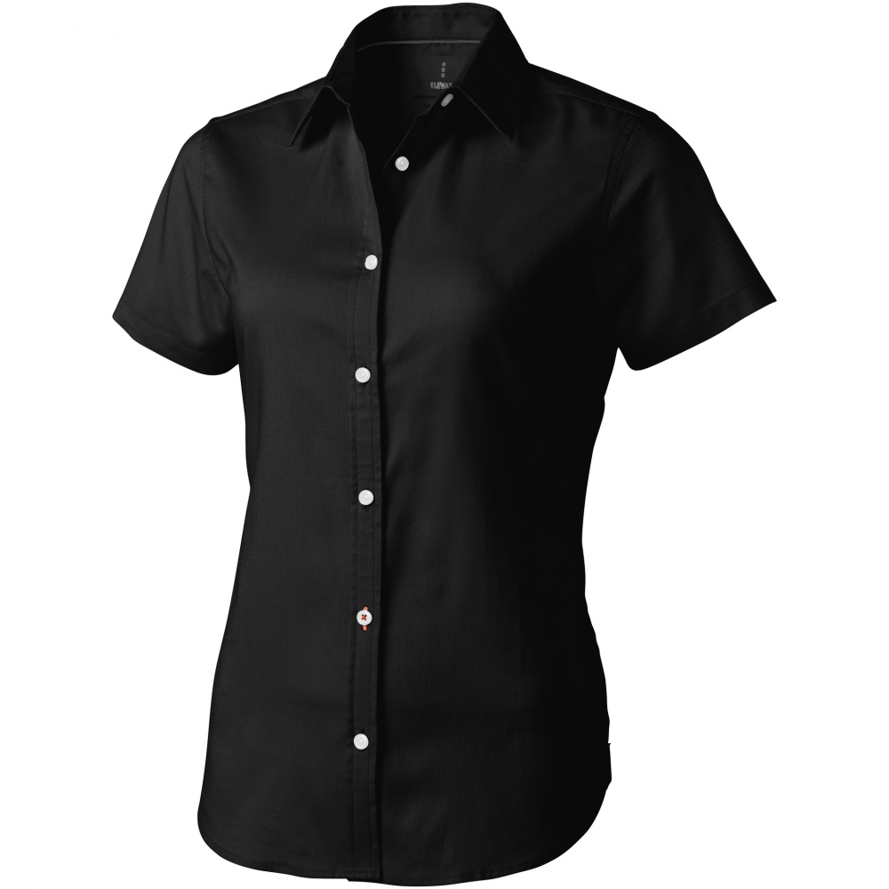 Лого трейд pекламные cувениры фото: Женская рубашка с короткими рукавами, черный