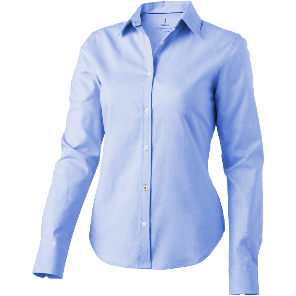 Логотрейд pекламные cувениры картинка: Женская рубашка с короткими рукавами Vaillant, голубой