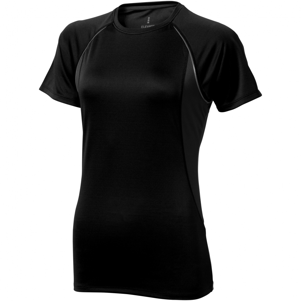 Логотрейд pекламные cувениры картинка: Женская футболка с короткими рукавами Quebec, черный