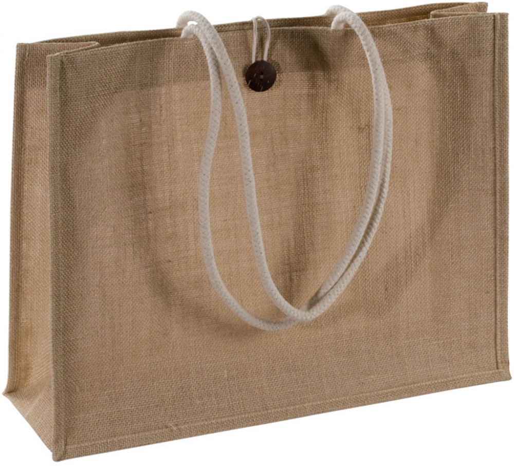 Логотрейд pекламные продукты картинка: Джутовая сумка, коричневая.
