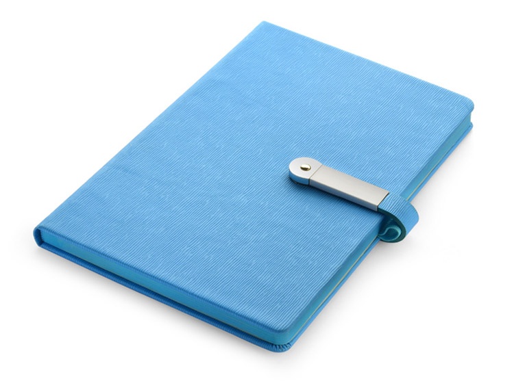 Лого трейд pекламные cувениры фото: ноутбук A5 Mind с USB-накопителем, голубой