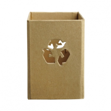 Логотрейд pекламные продукты картинка: Вторичный картонный держатель для ручки, коричневый