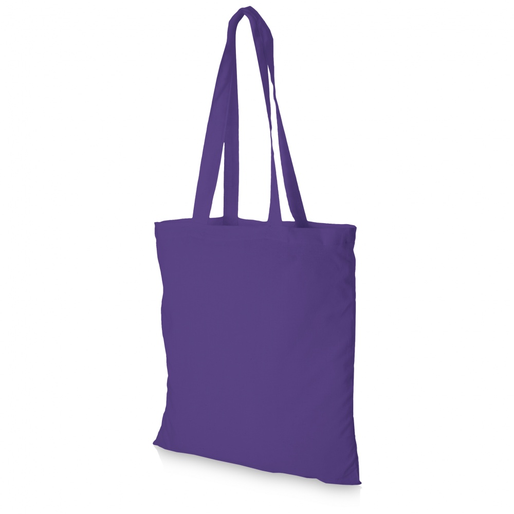 Лого трейд бизнес-подарки фото: Хлопковая сумка Madras, фиолетовый