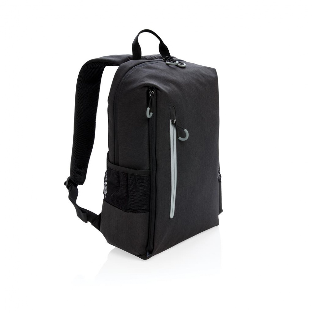 Логотрейд бизнес-подарки картинка: Рюкзак для ноутбука Lima 15" с RFID защитой и разъемом USB, чёрный