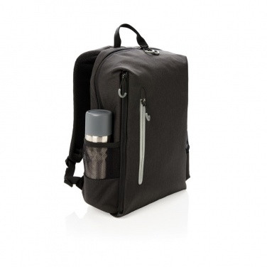 Логотрейд бизнес-подарки картинка: Рюкзак для ноутбука Lima 15" с RFID защитой и разъемом USB, чёрный
