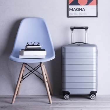 Логотрейд бизнес-подарки картинка: Стильный чемодан, серебристый