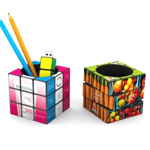 Логотрейд pекламные подарки картинка: 3D карандашница кубик Рубика