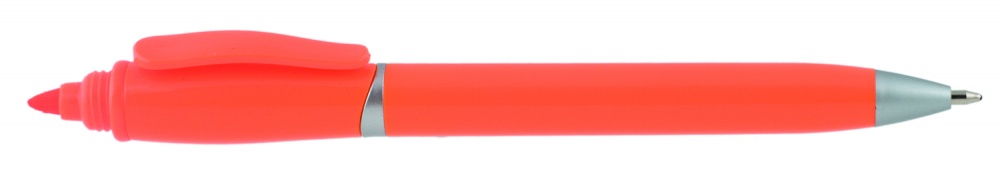 Лого трейд pекламные продукты фото: Пластмассовая ручка с маркером 2-в-1 GUARDA, oранжевый