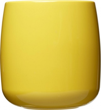 Логотрейд pекламные подарки картинка: Классическая пластмассовая кружка, 300 мл, жёлтая