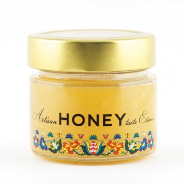 Логотрейд pекламные подарки картинка: Mёд в деревянной подарочной коробке 200 г с логотипом