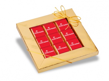 Логотрейд pекламные подарки картинка: 9 mini šokolaadibatooni kinkekarbis