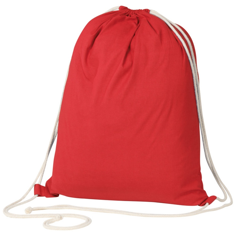Логотрейд pекламные продукты картинка: Сумка-мешок из хлопка ECO Tex, красный