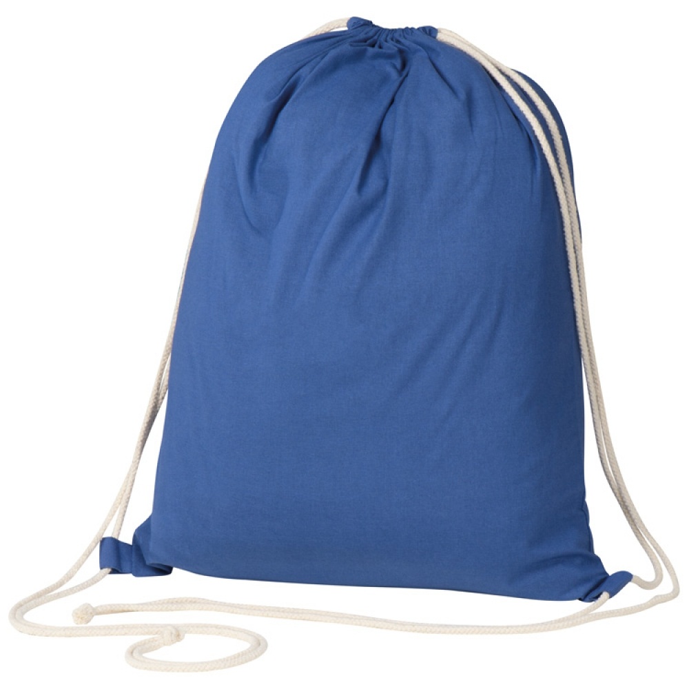 Лого трейд бизнес-подарки фото: Сумка-мешок из хлопка ECO Tex, синий