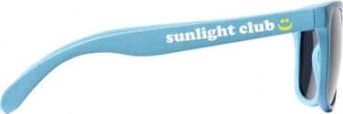 Логотрейд pекламные cувениры картинка: Солнцезащитные из пшеничной соломы очки Rongo, cветло-синий