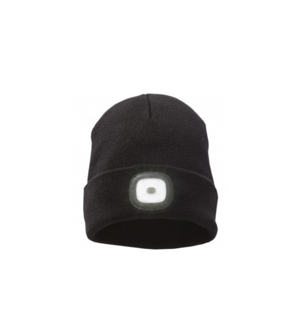 Логотрейд pекламные продукты картинка: Крепкая шляпа со светодиодной подсветкой, черная