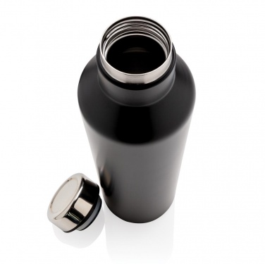 Лого трейд бизнес-подарки фото: Вакуумная бутылка из нержавеющей стали, 500 мл, чёрная