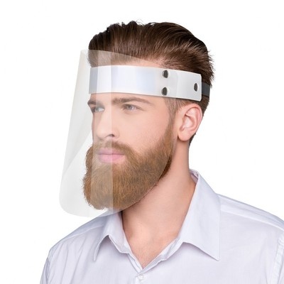 Лого трейд бизнес-подарки фото: Щиток защитный лицевой, прозрачный/белый