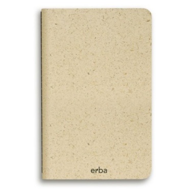 Лого трейд бизнес-подарки фото: Блокнот Erba из травы, бежевый