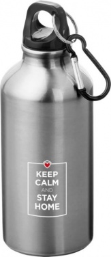 Логотрейд pекламные cувениры картинка: Бутылка для питья Oregon с карабином, серебряный