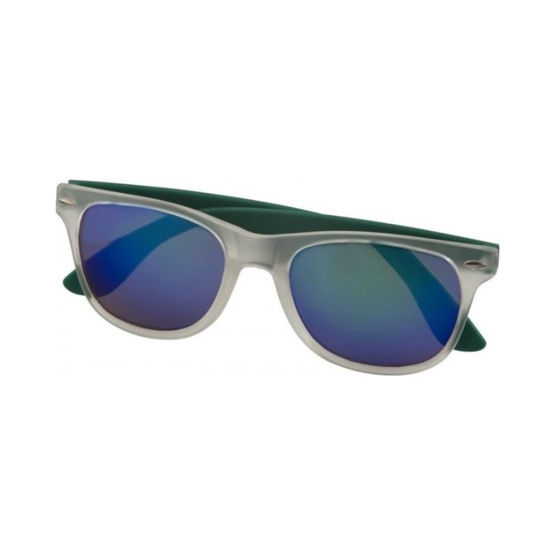 Лого трейд бизнес-подарки фото: Солнцезащитные очки Sun Ray Mirror, зелёный