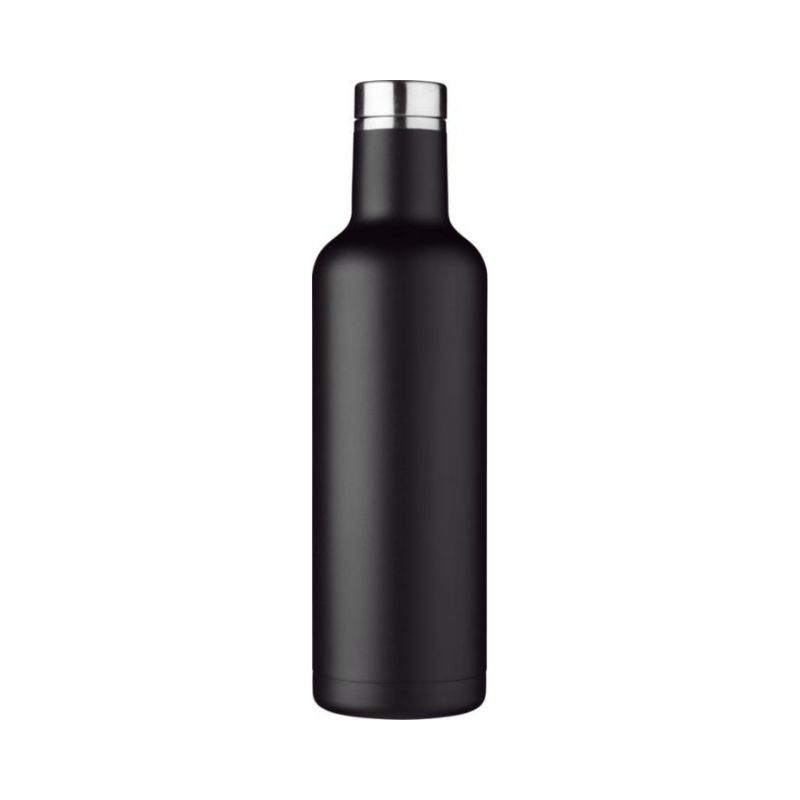 Логотрейд бизнес-подарки картинка: Pinto медная вакуумная изолированная бутылка, черный