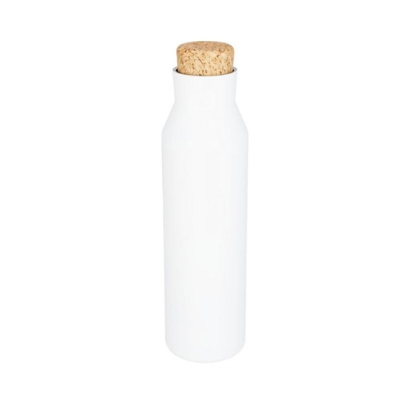 Лого трейд pекламные подарки фото: Норсовая медная вакуумная изолированная бутылка с пробкой, белый