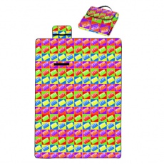 Одеяло для пикника с сублимационным принтом 145 x 180, разноцветное
