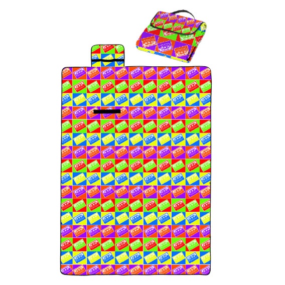 Логотрейд pекламные продукты картинка: Одеяло для пикника с сублимационным принтом 145 x 200, разноцветное