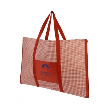Лого трейд pекламные продукты фото: Пляжная складная сумка-тоут и коврик Bonbini, красный