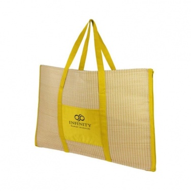 Лого трейд pекламные cувениры фото: Пляжная складная сумка-тоут и коврик Bonbini, желтый