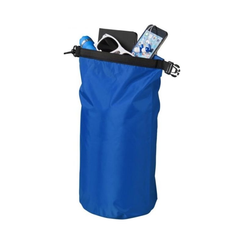Логотрейд pекламные подарки картинка: Походный 10-литровый водонепроницаемый мешок, ярко-синий