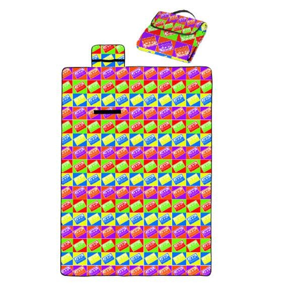 Логотрейд бизнес-подарки картинка: Одеяло для пикника с сублимационным принтом, разноцветное