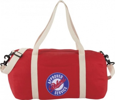 Логотрейд бизнес-подарки картинка: Хлопковая сумка Barrel Duffel, красный