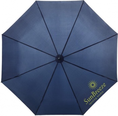 Логотрейд pекламные подарки картинка: Зонт Ida трехсекционный 21,5", темно-синий