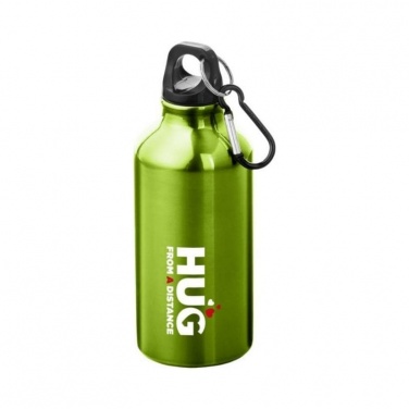 Логотрейд pекламные cувениры картинка: Бутылка для питья с карабином, зеленый