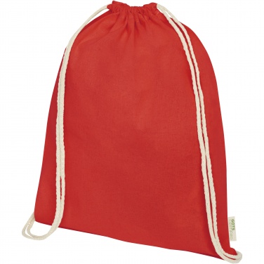 Лого трейд pекламные cувениры фото: Orissa 100 g/m² organic cotton drawstring bag 5L