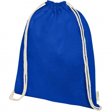 Логотрейд pекламные cувениры картинка: Orissa 100 g/m² organic cotton drawstring bag 5L