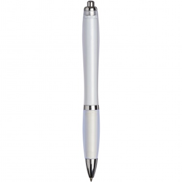 Логотрейд pекламные продукты картинка: Curvy ballpoint pen with frosted barrel and grip