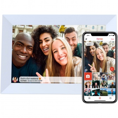 Лого трейд бизнес-подарки фото: Prixton Prado Frameo 10-дюймовая цифровая фоторамка с Wi-Fi
