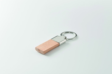 Лого трейд бизнес-подарки фото: Key ring with rubber wood