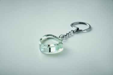Логотрейд pекламные продукты картинка: Glass heart award key ring
