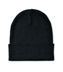 Knitted beanie with cuff