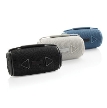 Логотрейд pекламные cувениры картинка: Водонепроницаемый динамик Prisma RCS из переработанного пластика IPX 4 мощностью 16 Вт