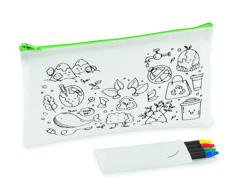 Лого трейд pекламные продукты фото: Pencil case with 4 crayons