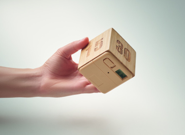 Лого трейд pекламные cувениры фото: Bamboo twist snooze timer