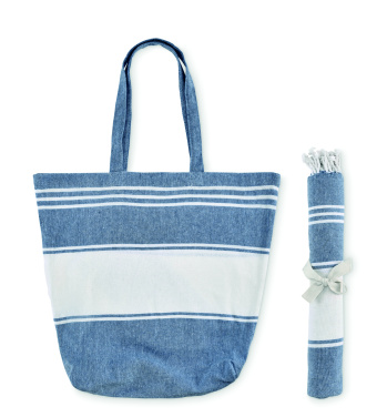 Логотрейд pекламные продукты картинка: Beach bag with hammam towel